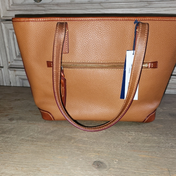 NWT Dooney & Bourke Pebble Grain Charleston Weekday Bag in Caramel - Picture 3 of 12